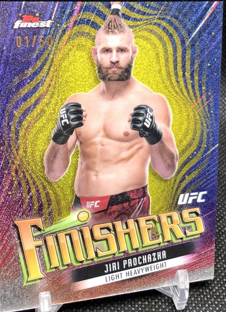 Jiri Prochazka 2024 Topps Finest UFC Finishers #FIN-15 Gold Refractor