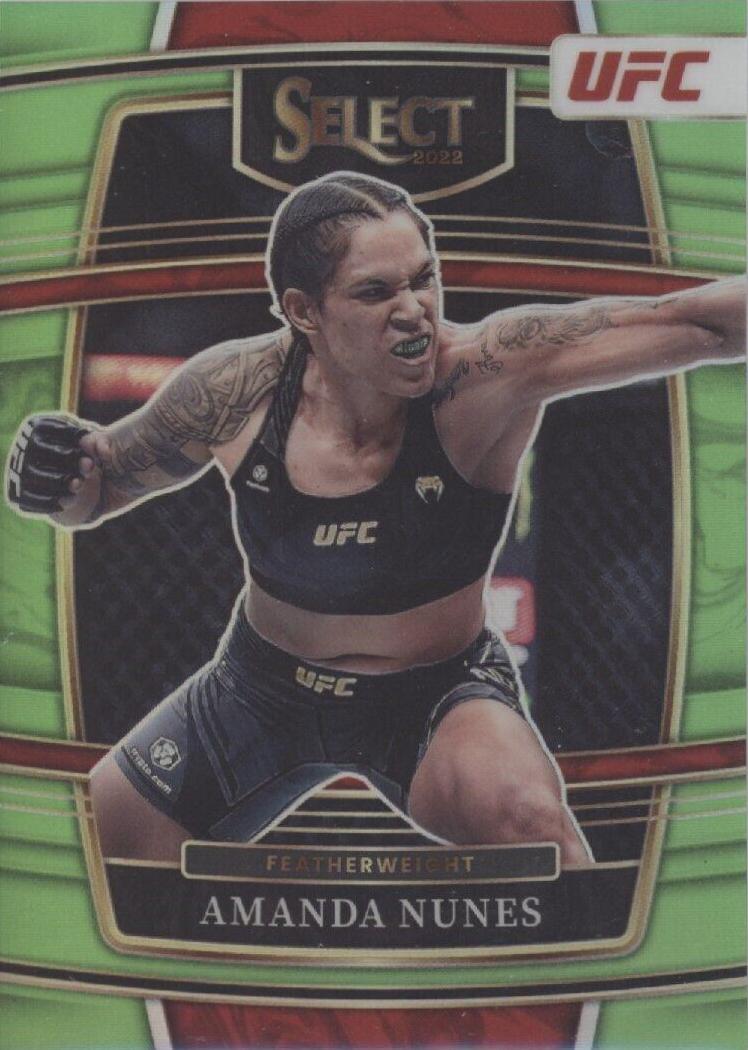 Amanda Nunes 2022 Panini Select UFC Concourse #97 Neon Green