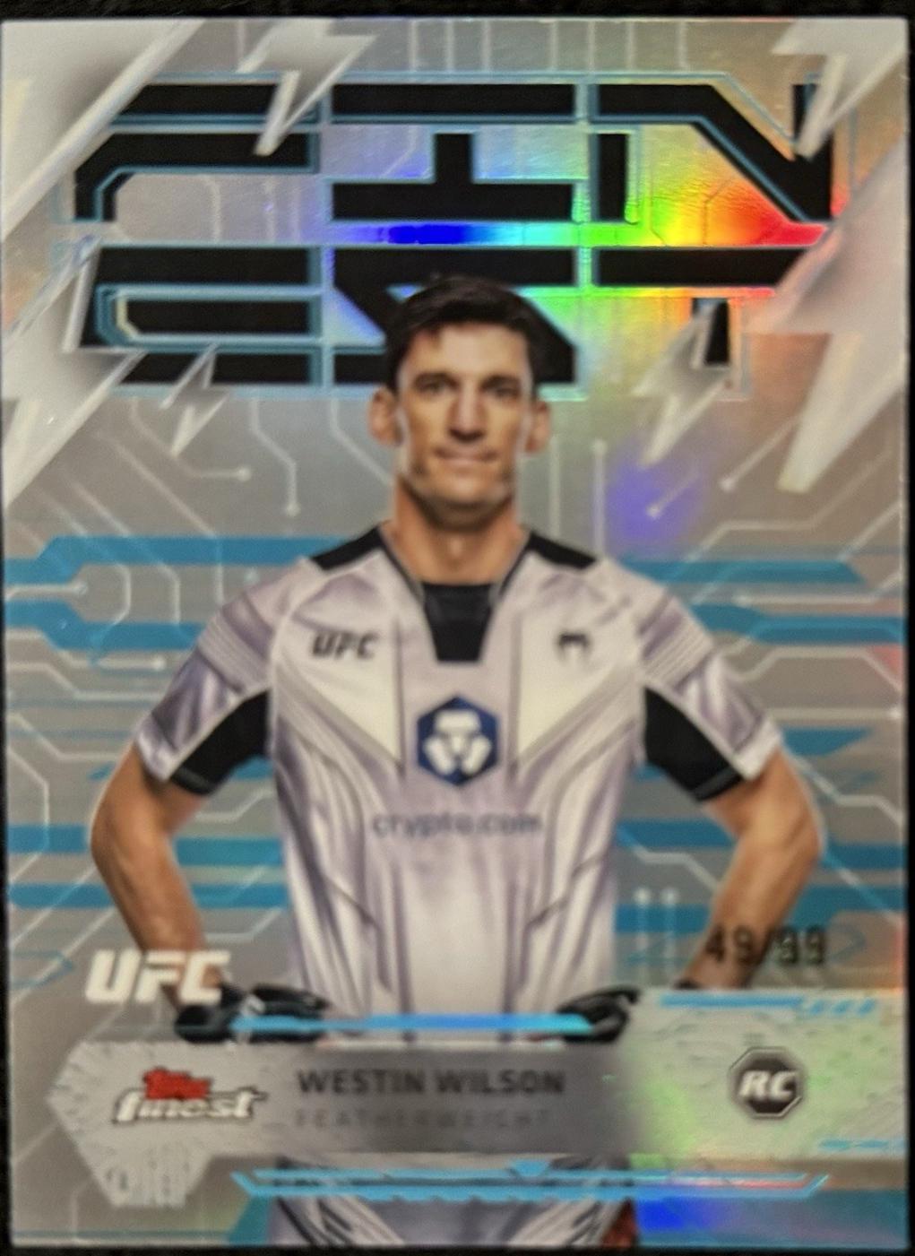 Westin Wilson 2025 Topps Finest UFC Base Rare #223 Blue Refractor