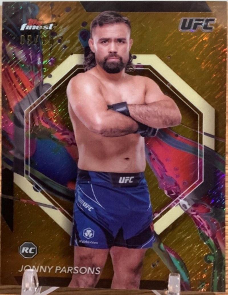 Jonny Parsons 2024 Topps Finest UFC Base Common #10 Gold Shimmer Refractor