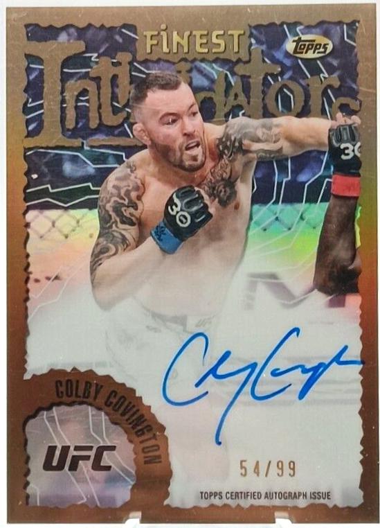 Colby Covington 2024 Topps Finest UFC Intimidators Autographs #IA-CCO Refractor
