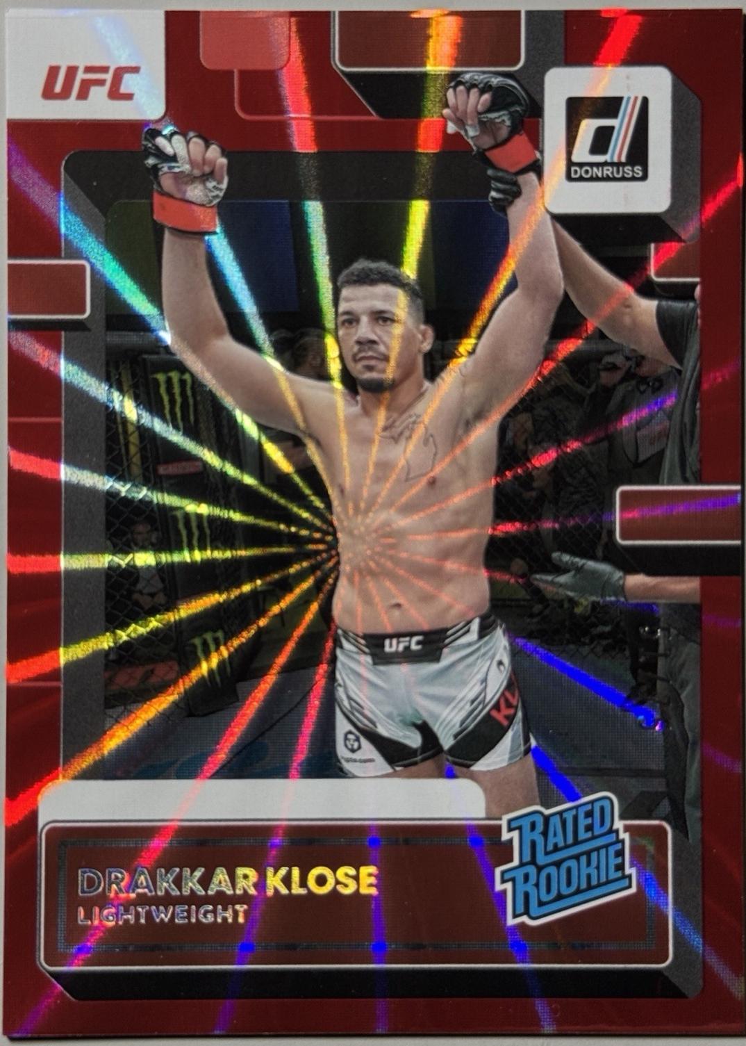 Drakkar Klose 2023 Panini Donruss UFC Base #207 Red Laser