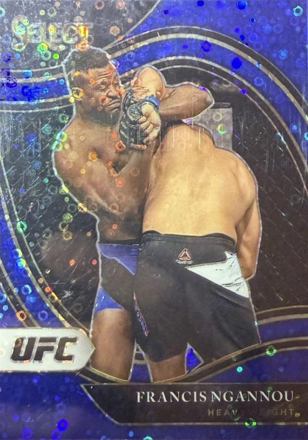 Francis Ngannou 2021 Panini Select UFC Octagonside #299 Blue Disco