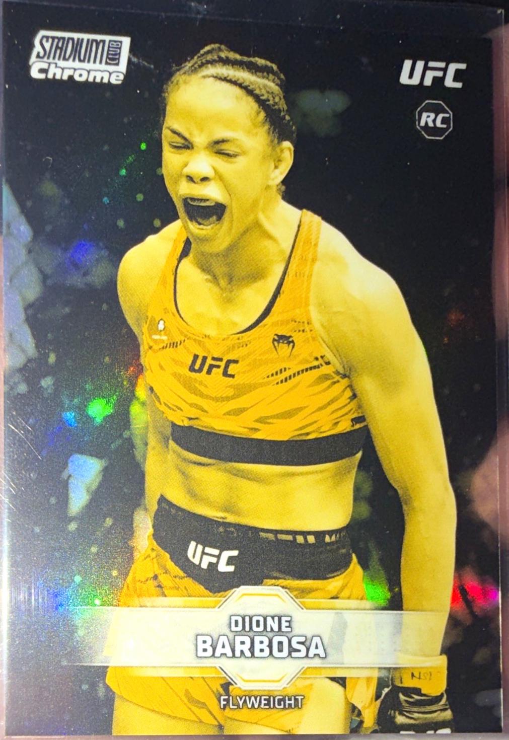 Dione Barbosa 2026 Topps Stadium Club UFC Chrome Base #CB-179 Gold Minted Refractor