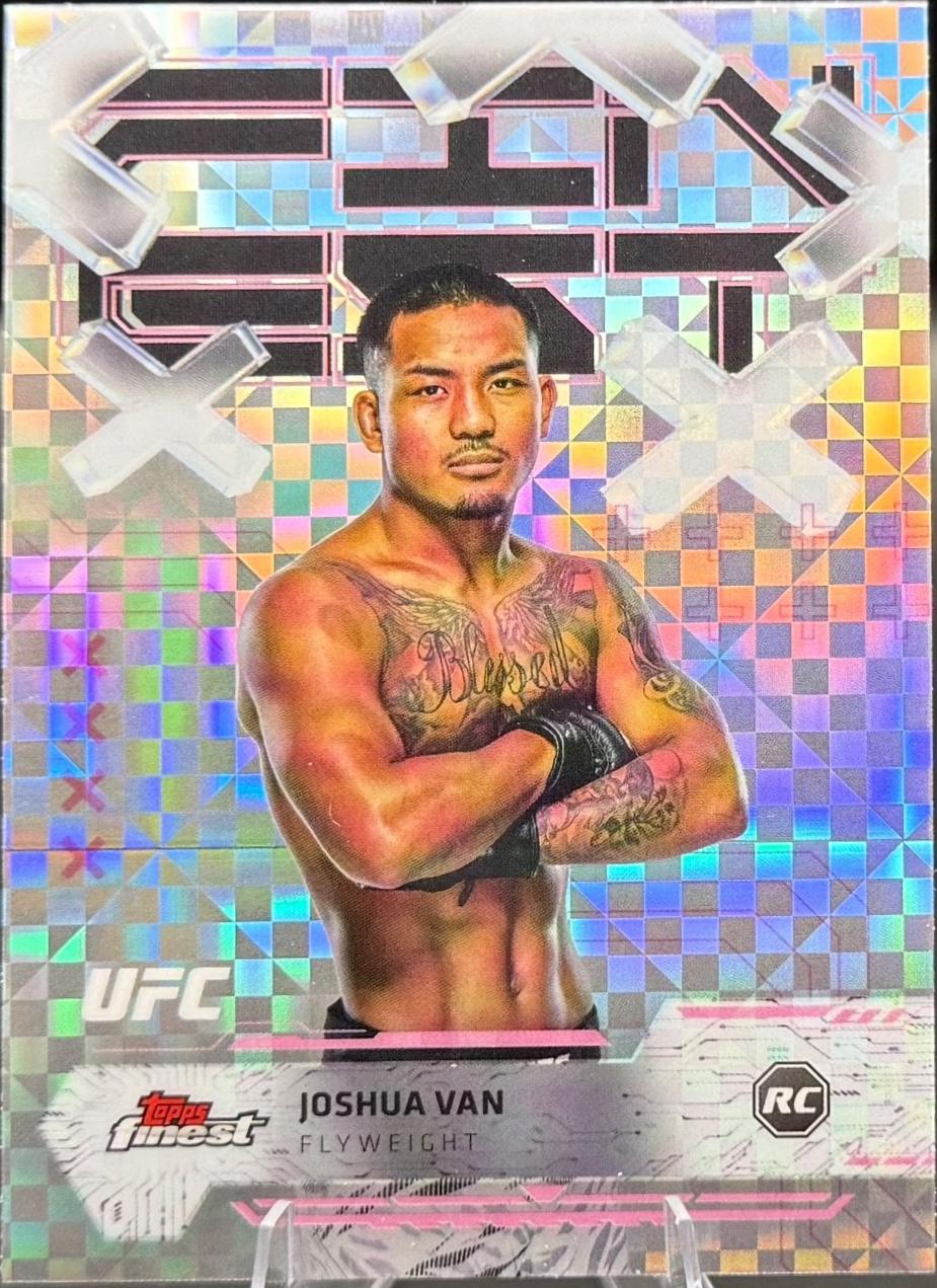 Joshua Van 2025 Topps Finest UFC Base Common #78 Checkerboard Refractor