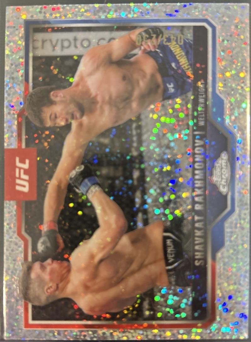 Shavkat Rakhmonov 2025 Topps Chrome UFC Base #125 Speckle Refractor