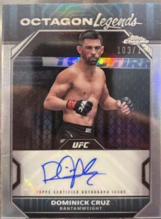Dominick Cruz 2024 Topps Chrome UFC Octagon Legends Autographs #OLA-DCR Refractor