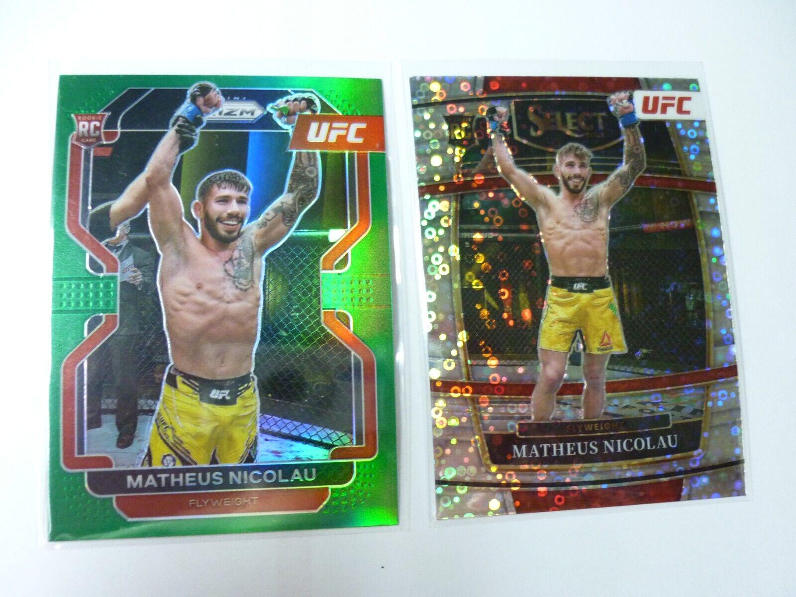 Matheus Nicolau 2022 Panini Select UFC Concourse #83 Green Disco