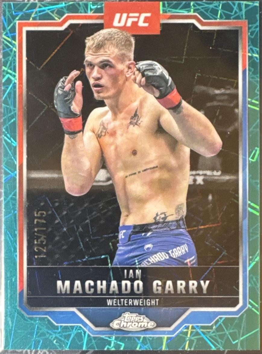 Ian Machado Garry 2025 Topps Chrome UFC Base #163 Teal Lazer Refractor