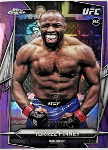 Torrez Finney 2026 Topps Chrome UFC Base #166 Pink Refractor