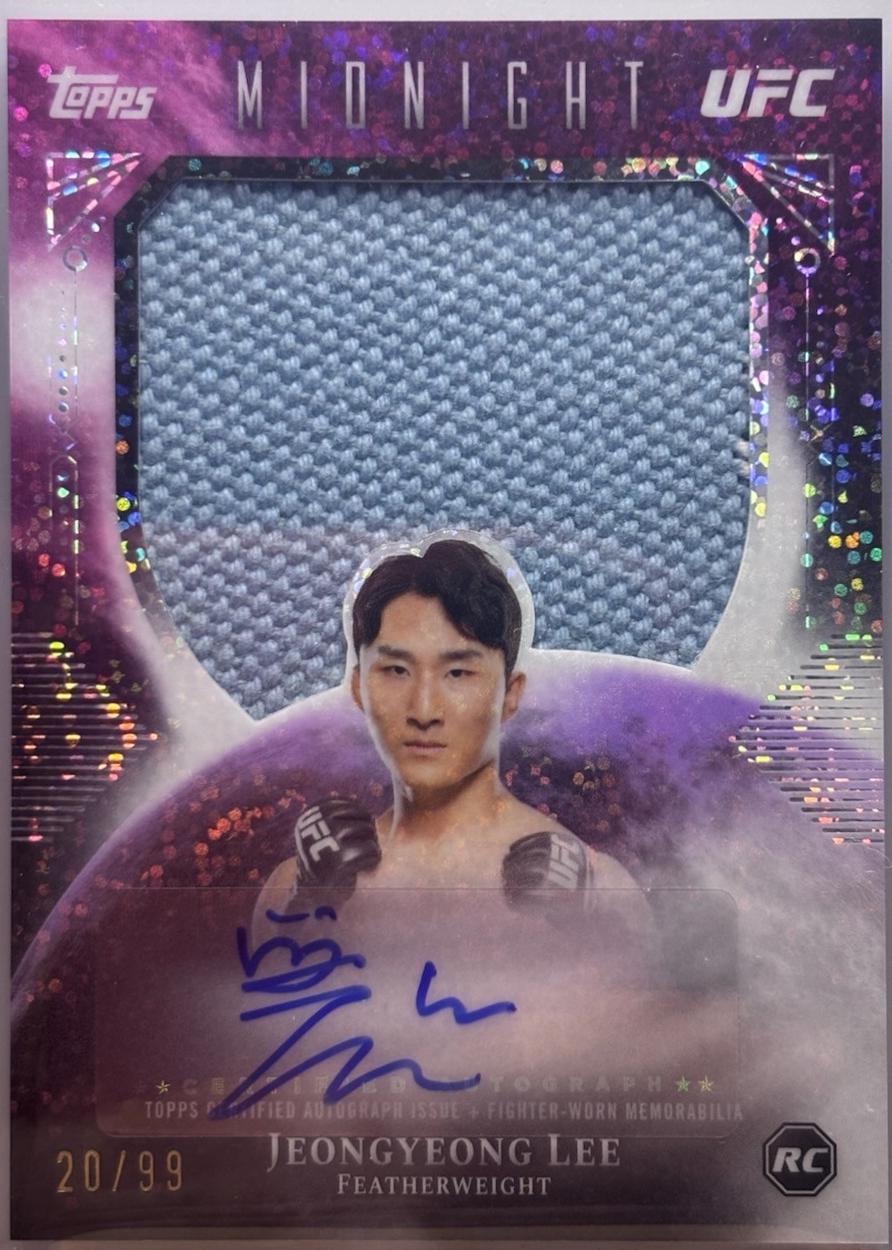 JeongYeong Lee 2026 Topps Midnight UFC Rookie Relic Autographs #RRA-JL Twilight