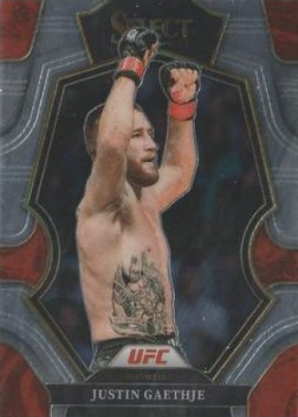 Justin Gaethje 2023 Panini Select UFC Premier Level #135 Black Blue