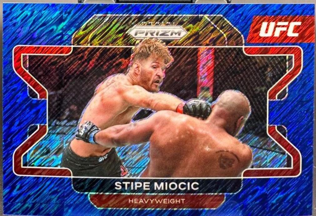 Stipe Miocic 2022 Panini Prizm UFC Base #100 Blue Shimmer
