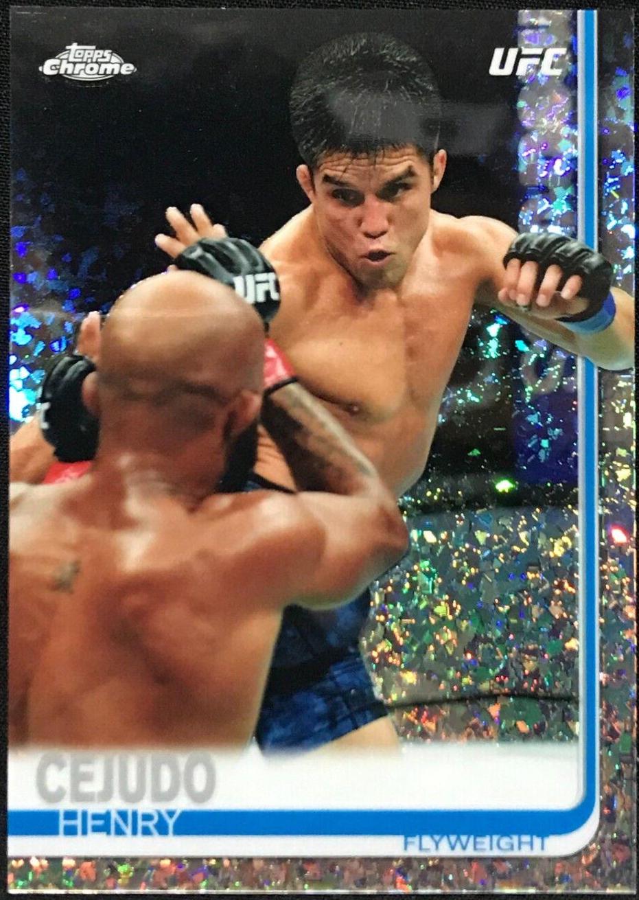 Henry Cejudo 2019 Topps Chrome UFC Base #48 Diamond Hot Box