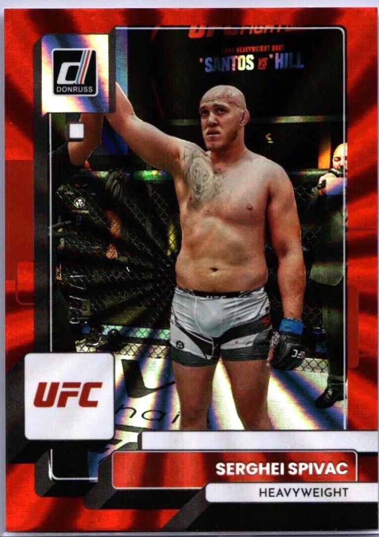 Serghei Spivac 2023 Panini Donruss UFC Base #89 Red Laser
