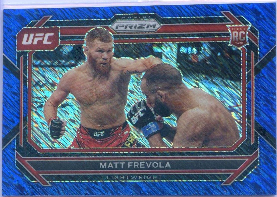 Matt Frevola 2023 Panini Prizm UFC Base #59 Blue Shimmer