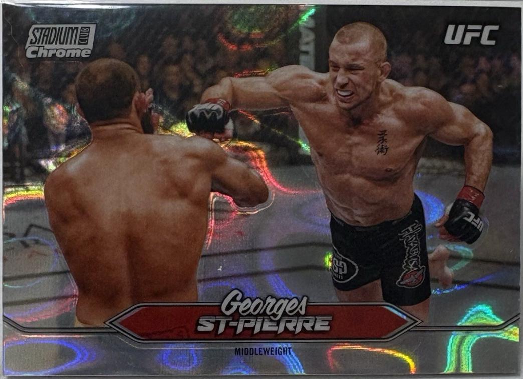 Georges St-Pierre 2025 Topps Stadium Club UFC Base Chrome #C-32 Lava