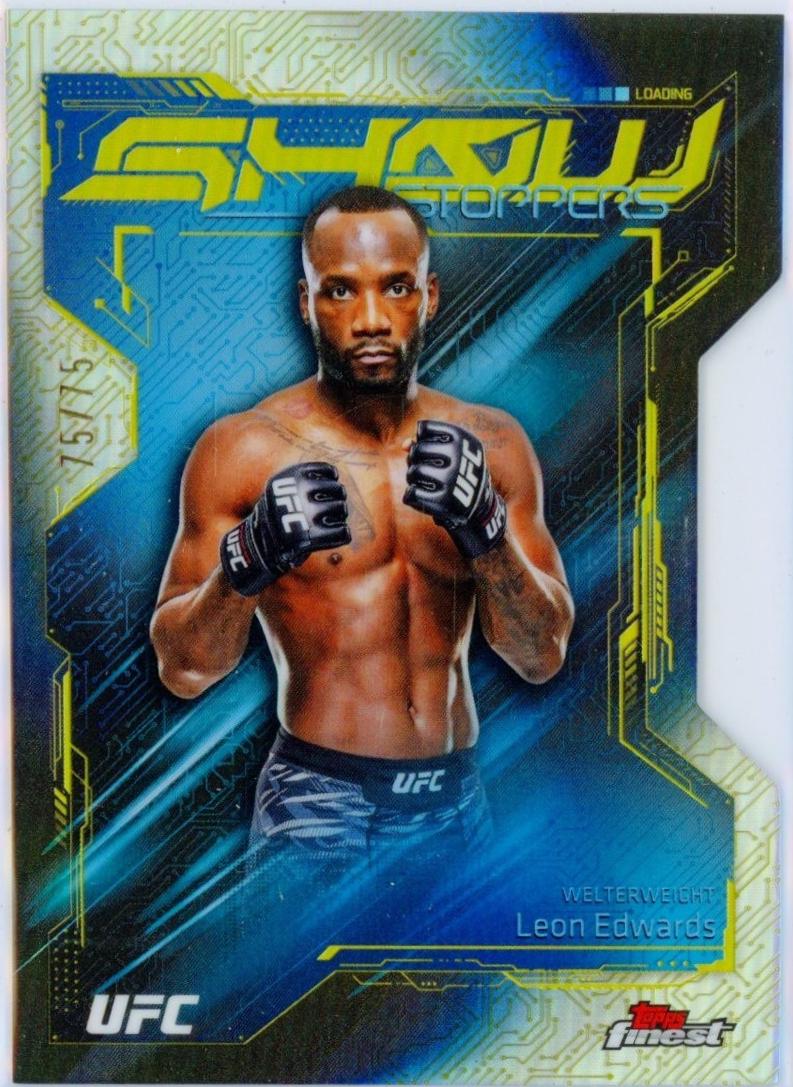 Leon Edwards 2025 Topps Finest UFC Showstoppers #SS-24 Die-Cut Refractor