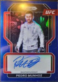 Pedro Munhoz 2022 Panini Prizm UFC Signatures #SG-PMZ Blue