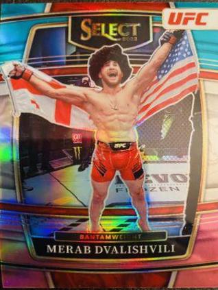 Merab Dvalishvili 2022 Panini Select UFC Concourse #26 Teal and Pink