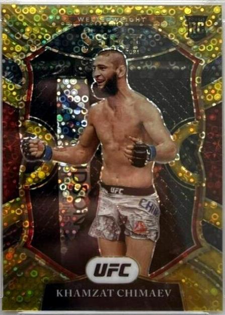 Khamzat Chimaev 2021 Panini Select UFC Concourse #57 Gold