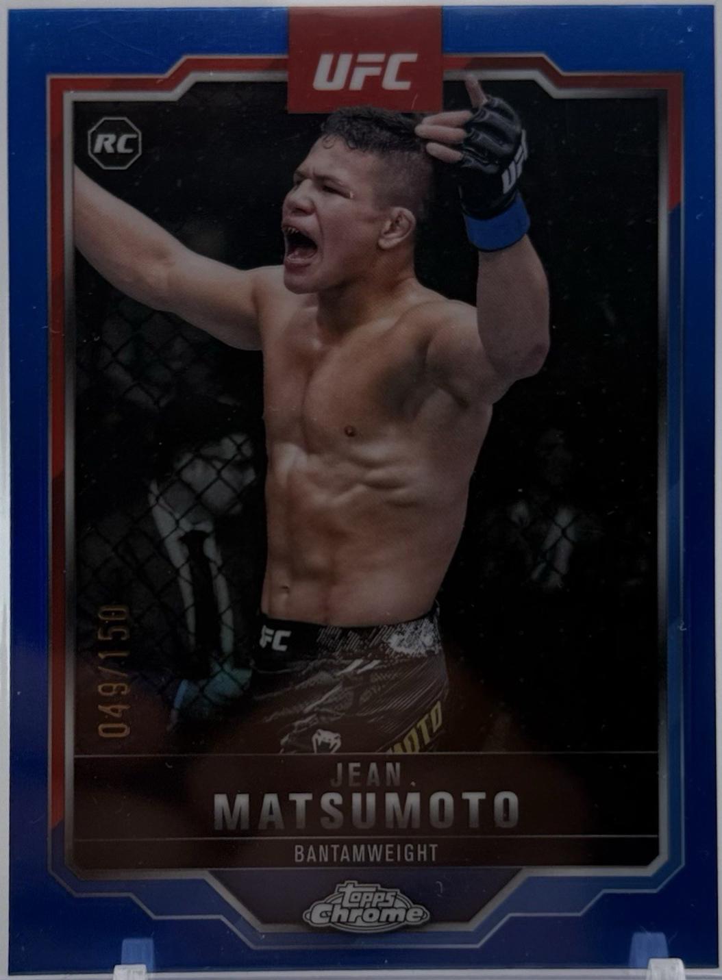 Jean Matsumoto 2025 Topps Chrome UFC Base #52 Blue Refractor