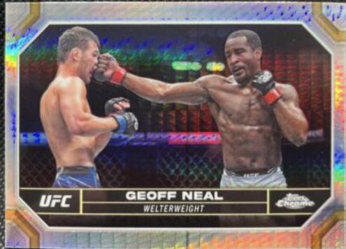 Geoff Neal 2024 Topps Chrome UFC Base #67 Prism Refractor