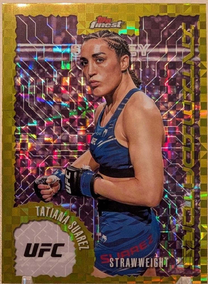 Tatiana Suarez 2025 Topps Finest UFC Intimidators #IT-25 Checkerboard Refractor