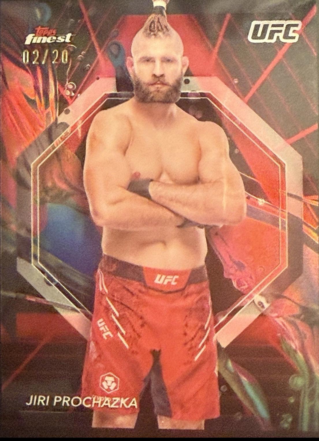 Jiri Prochazka 2024 Topps Finest UFC Base Common #78 Red Black Vapor Refractor