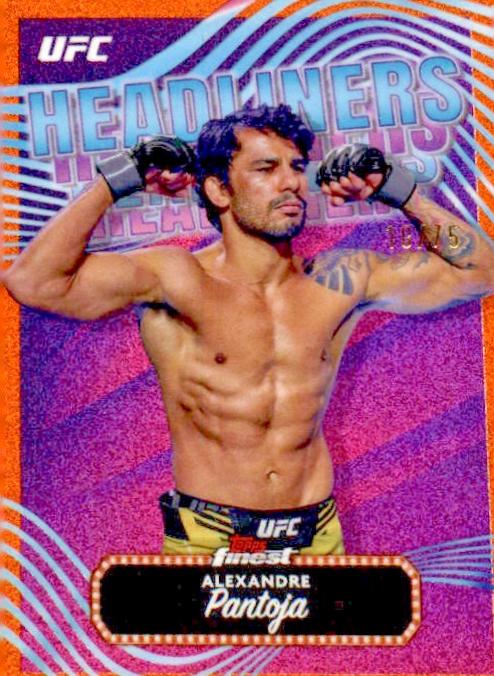 Alexandre Pantoja 2024 Topps Finest UFC Headliners #HDL-15 Yellow Glitter Refractor