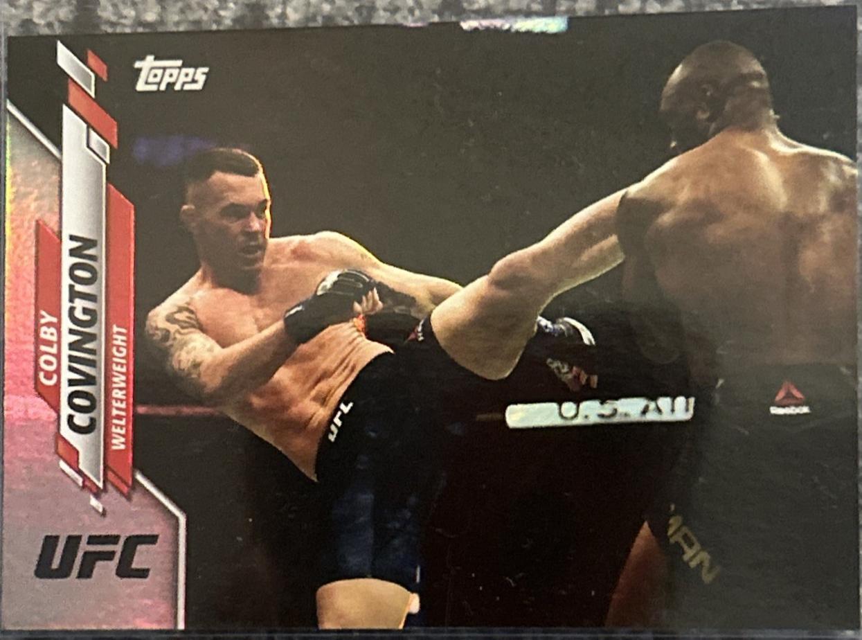 Colby Covington 2020 Topps UFC Base #28 Rainbow Foil