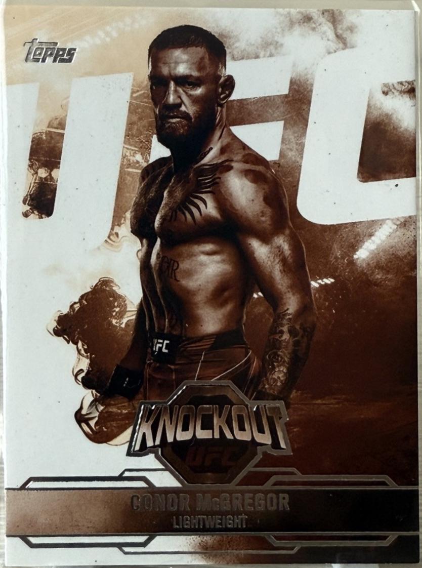 Conor McGregor 2025 Topps Knockout UFC Base #58 Sepia