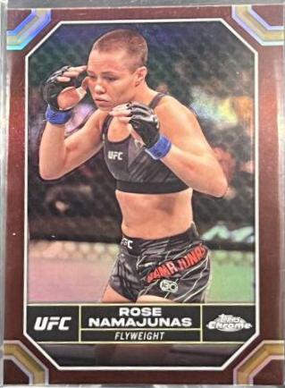 Rose Namajunas 2024 Topps Chrome UFC Base #169 Magenta Refractor
