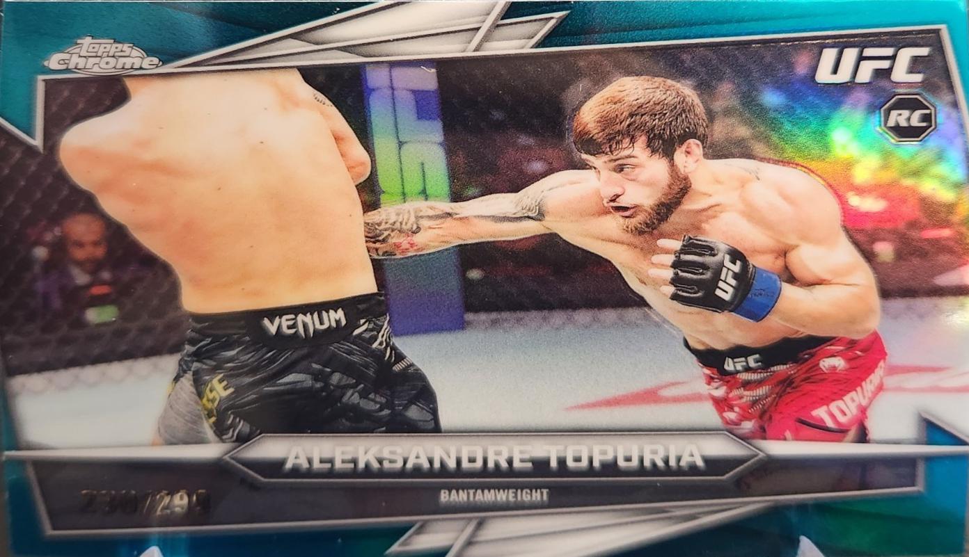 Aleksandre Topuria 2026 Topps Chrome UFC Base #187 Teal Refractor