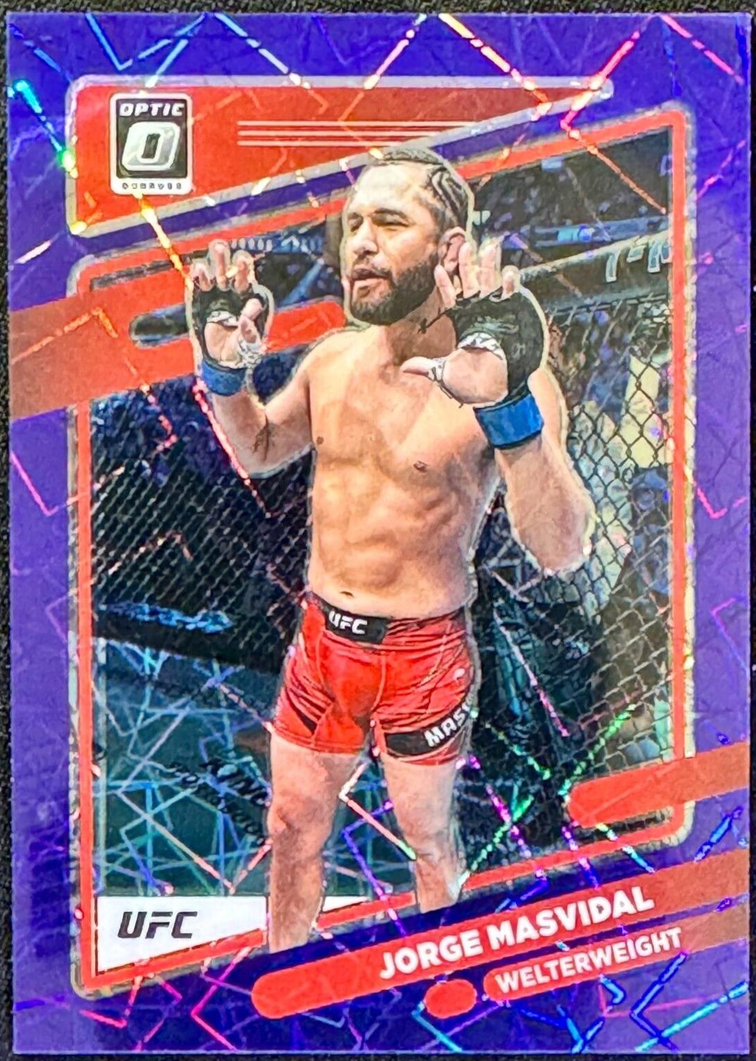 Jorge Masvidal 2022 Panini Donruss Optic UFC Base #79 Purple Velocity