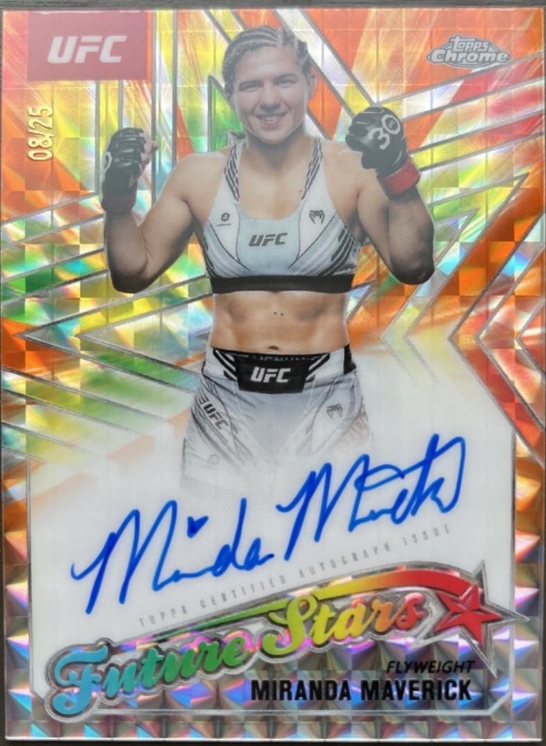 Miranda Maverick 2025 Topps Chrome UFC Future Stars Autographs #FSA-MM Geometric Orange Refractor