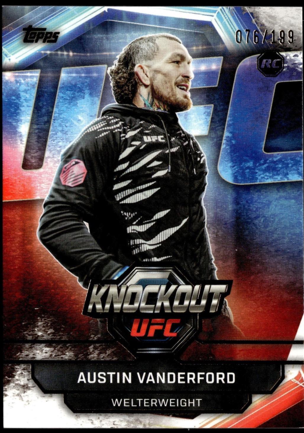 Austin Vanderford 2026 Topps Knockout UFC Base #81 Gold