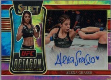 Alexa Grasso 2022 Panini Select UFC Octagon Action Signatures #44 Black