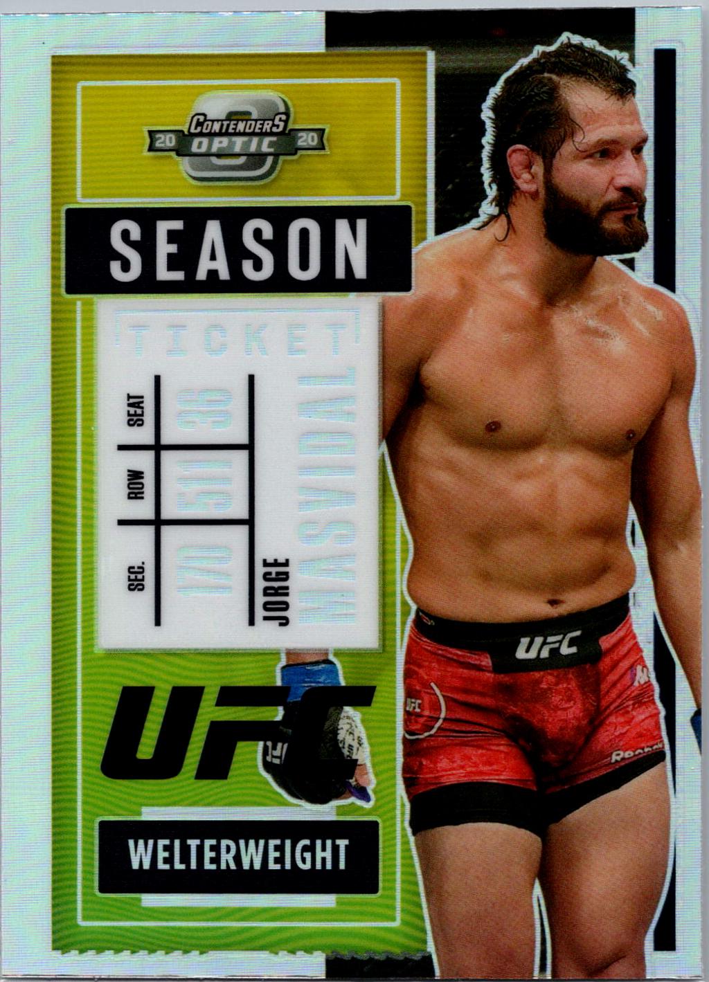 Jorge Masvidal 2021 Panini Chronicles UFC Base Contenders Optic Season Ticket #263 Silver