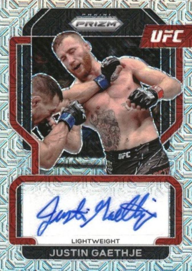 Justin Gaethje 2022 Panini Prizm UFC Signatures #60 Mojo