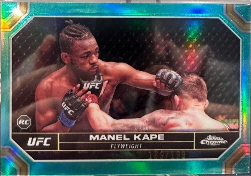 Manel Kape 2024 Topps Chrome UFC Base #119 Aqua Refractor