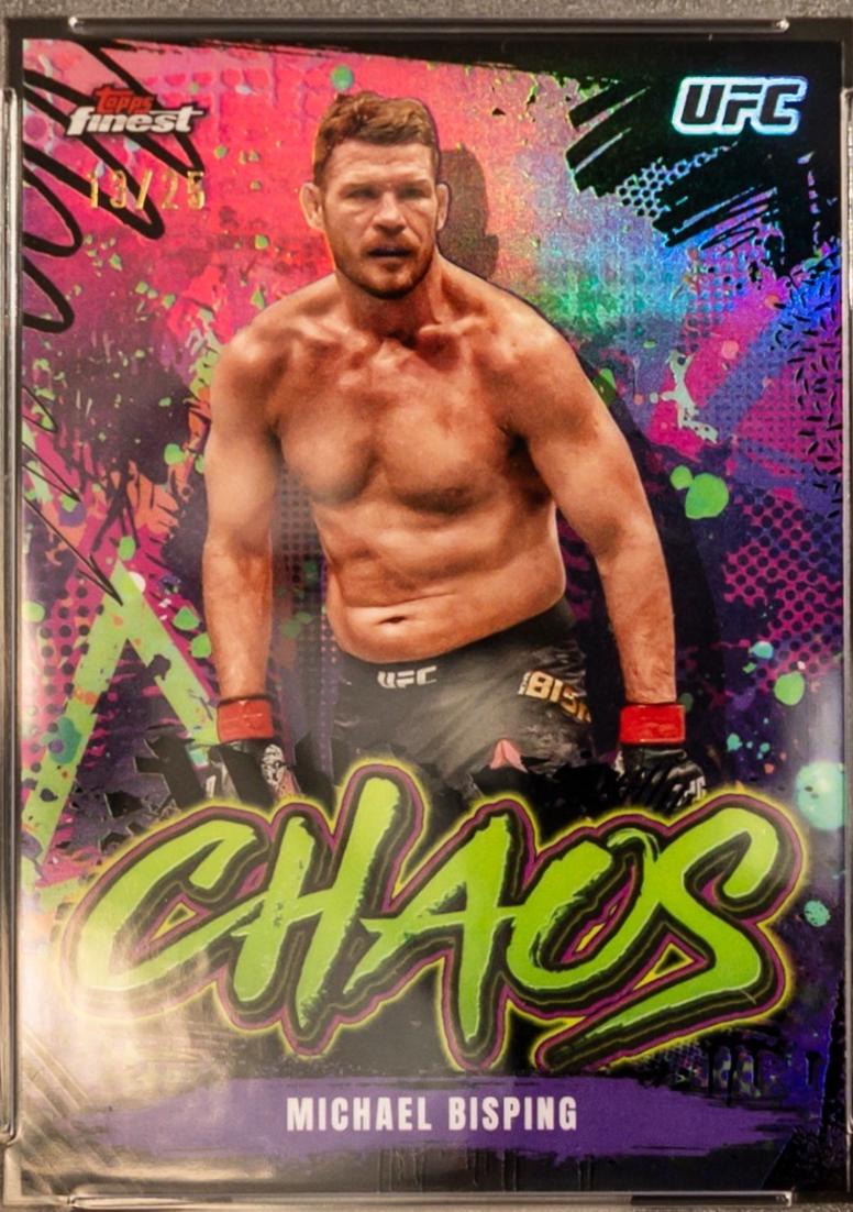 Michael Bisping 2024 Topps Finest UFC Chaos #CHA-20 Black Refractor