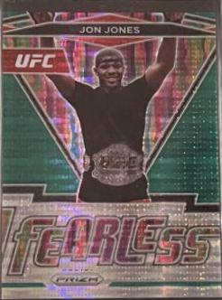 Jon Jones 2022 Panini Prizm UFC Fearless #19 Green Pulsar
