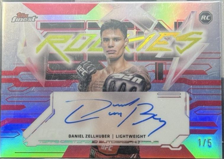 Daniel Zellhuber 2025 Topps Finest UFC Finest Rookie Autographs #FRA-DZ Gold Refractor