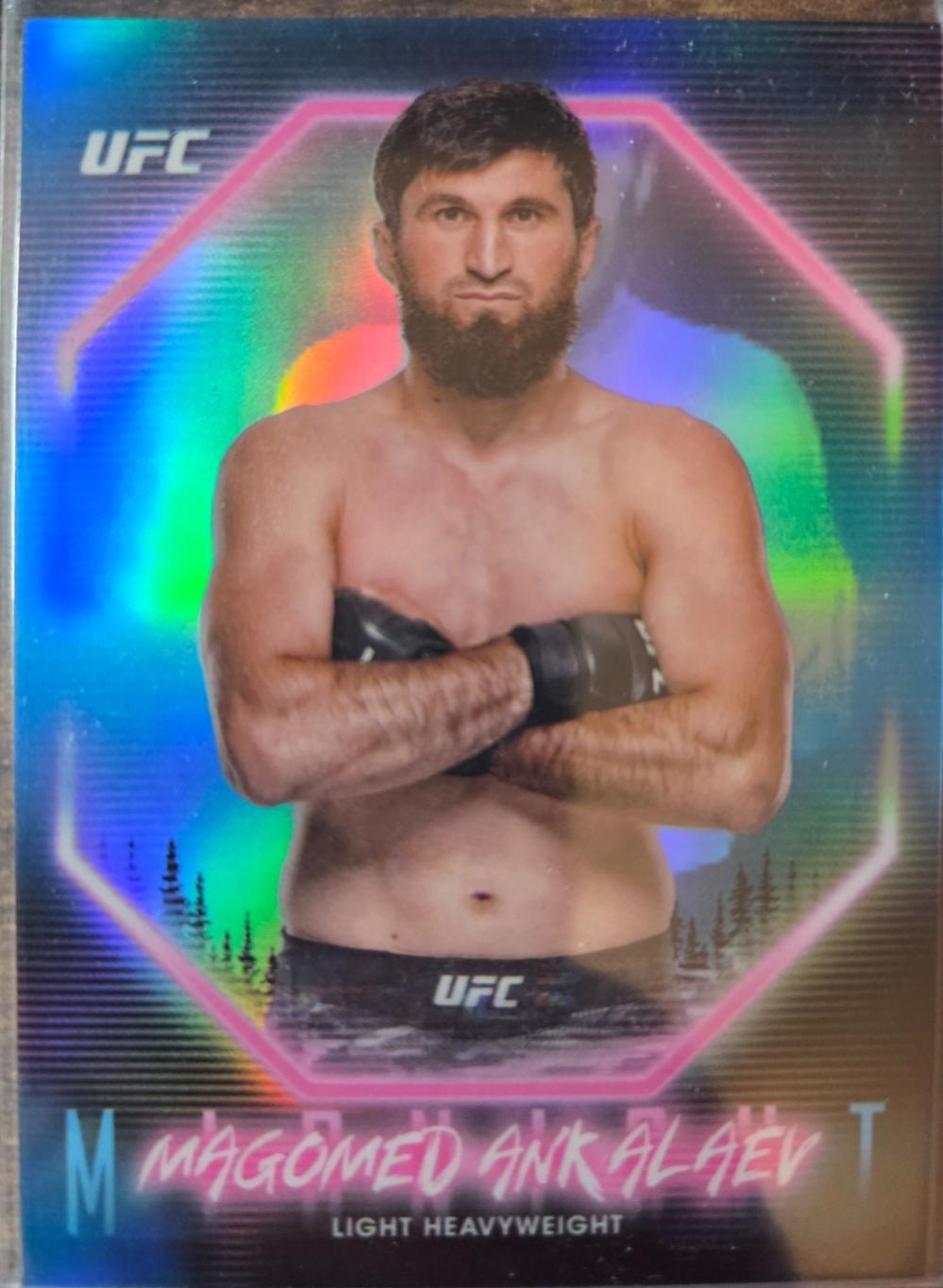Magomed Ankalaev 2025 Topps Midnight UFC Base #78 Black Light