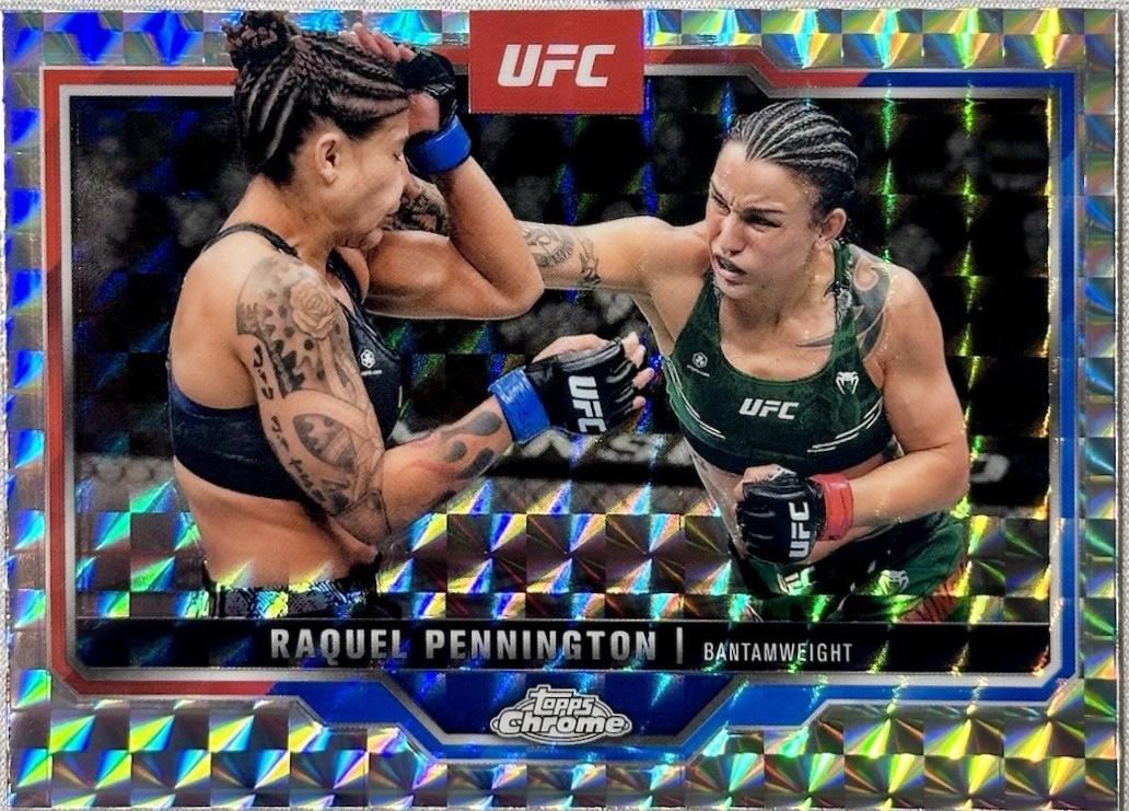 Raquel Pennington 2025 Topps Chrome UFC Base #156 Geometric Refractor