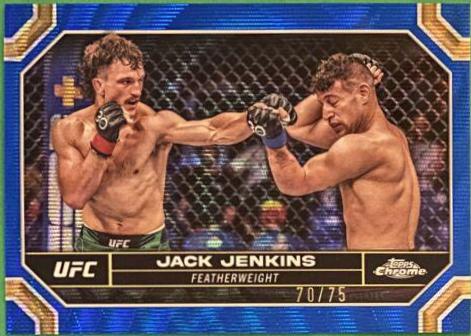 Jack Jenkins 2024 Topps Chrome UFC Base #84 Blue Wave Refractor
