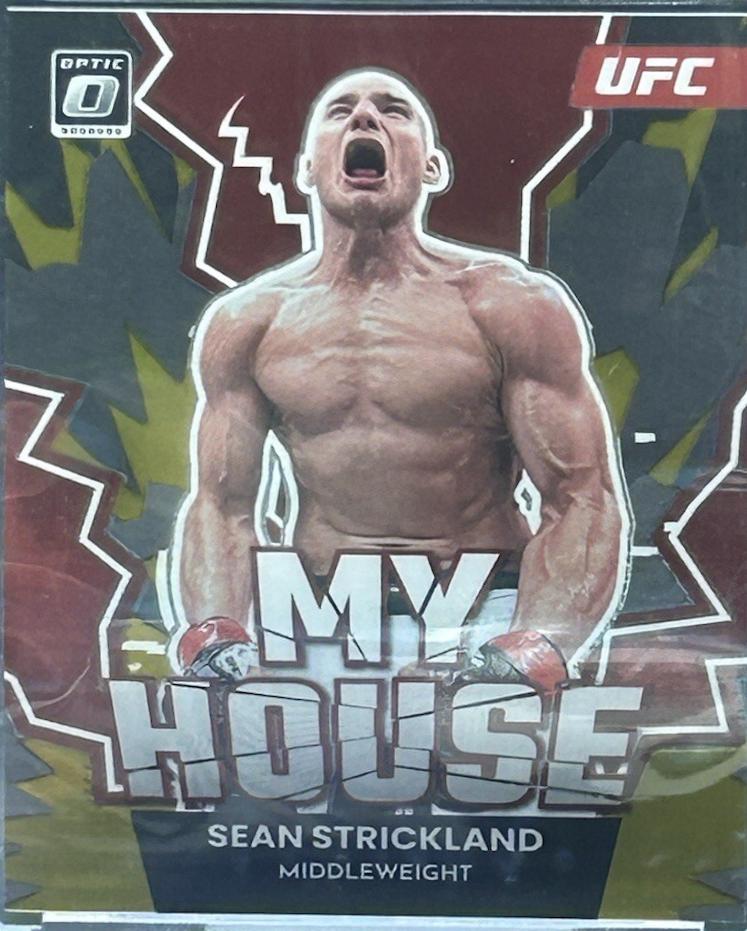 Sean Strickland 2023 Panini Donruss Optic UFC My House #5 Gold