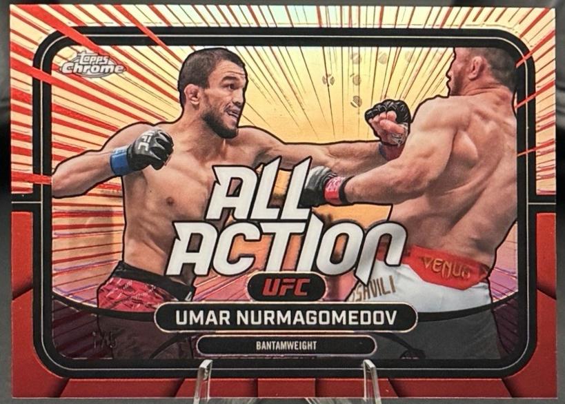 Umar Nurmagomedov 2026 Topps Chrome UFC All-Action #AA-31 Black Refractor