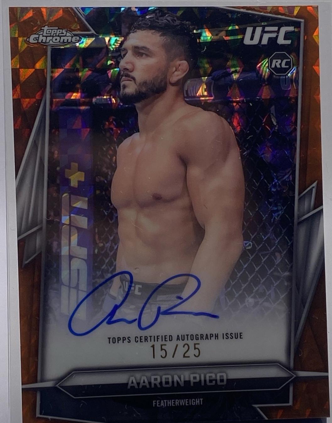 Aaron Pico 2026 Topps Chrome UFC Base Autographs #BAV-AO Orange Refractor